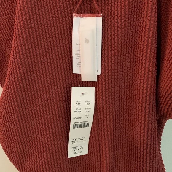 J. Crew Scrunchie Classic Scoopneck One-Piece in Chimney Size 14 Item BH478 New! - Picture 5 of 12